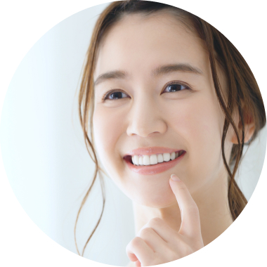 女性の笑顔